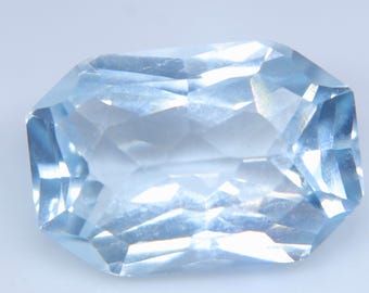 100% Natural Aquamarine 4.76ct Emerald Cut | Ceylon VVS Loose Gemstone | Fine Jewelry & Engagement Ring Stone