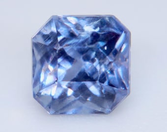 Natural Lavender Blue Ceylon Sapphire 1.00ct – Unheated Square Radiant Cut Loose Gemstone for Engagement Ring