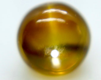 Natural Honey Colour Chrysoberyl Cat's Eye | Cabochon Cut | Cat's Eye Chrysoberyl | Loose Gemstone | Oval Cut | 6.30x6.25 mm | 2.03 Carat
