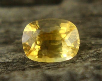 Natural Yellow Sapphire | Cushion Cut | 5.68x4.37 mm | 0.66 Carat | Loose Gemstones | Jewellery Making | Sapphire Rings | Gemstone