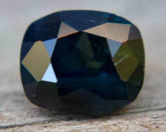 Natural Deep Blue Green Sapphire | Cushion Cut | 7.22x6.05 mm | 1.72 Carat | Sapphire | Engagement Rings | Wedding Rings
