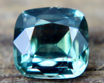 Natural Green Sapphire | Cushion Cut | 0.92 Carat | 5.53x5.28 mm | Loose Sapphire | Green Sapphire Rings | Jewellery | Gemstones