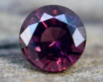 Natural Pinkish Purple Spinel | Round Cut | 6.55 mm | Loose | Unset Gemstones | Unheated Untreated Spinel | Natural Spinel Ring | Gemstone