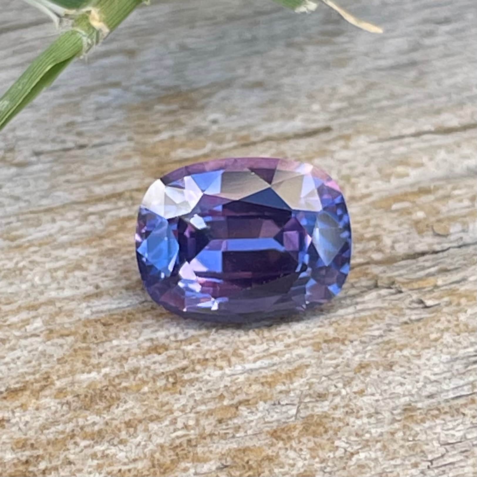 Natural Purple Sapphire Cushion Cut 6.87x5.26 Mm 1.12 Carat