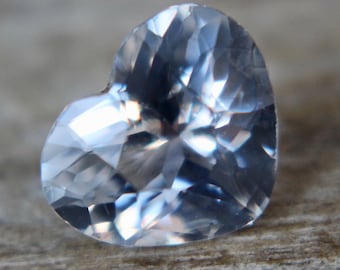Natural White Sapphire | Heart Cut | 8.10x6.50 mm | 1.70 Carat | Unheated Sapphire  | Engagement Rings | Loose Colourless Sapphire