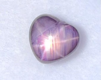Natural Purple Star Sapphire 1.80ct Heart Ceylon – Rare Loose Star Sapphire for Engagement Ring, Collector Gem, Vedic Astrology Stone