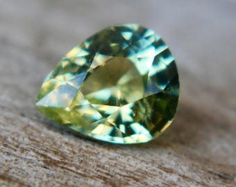 Natural Green Sapphire | Pear Cut | 7.30x5.65 mm | 1.06 Carat | Unheated Untreated Sapphire | Natural Green Sapphire Ring | Loose Gemstones