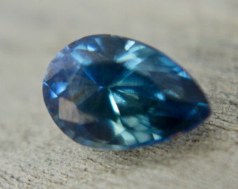 Natural Blue Green Sapphire | Pear Cut | 7.36x4.90 mm | 1.06 Carat | Loose Corundum | Unset Sapphire | Engagement Rings | Sapphire Rings