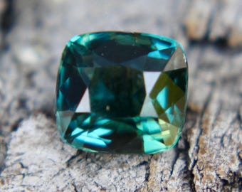 Natural Forest Green Sapphire | Cushion Cut | 1.09 Carat | 5.71x5.31 mm | Loose Sapphire | Unset | Unheated Untreated | Sapphire Gemstone
