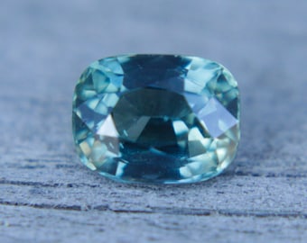Natural Teal Sapphire | Cushion Cut | 6.21x4.86 mm | 1.10 Carat | Loose Sapphire Gemstone | Unheated Sapphire | Unheated | Natural Gemstone