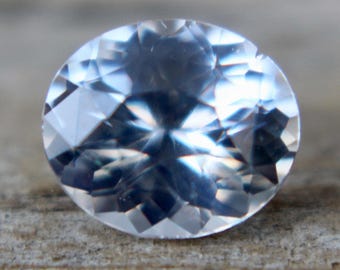 Natural White Sapphire | Oval Cut | 7.20x6.10mm | 1.30 Carat | Loose Sapphire | Unset Sapphire | Colourless Sapphire Ring | Gemstone Rings