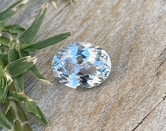 Natural White Sapphire | Oval Cut | 7.13x5.66 mm | 1.08 Carat | Loose Sapphire |  Unset Sapphire | Natural Gemstone