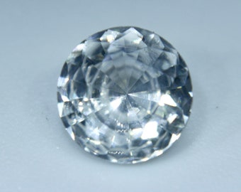 Natural White Sapphire | Round Cut | 5.87 mm | 0.80 Carat | Engagement Rings | Birth Stones Jewellery | Natural Gemstone