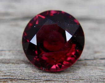 Natural Red Spinel | Round Cut | 7.40 mm | 1.62  Carat | Loose Spinel | Unset Spinel | Engagement Rings | Spinel Rings