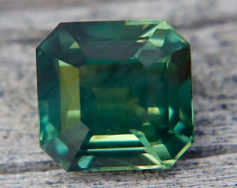 3.52ct Natural Green Sapphire Emerald Cut | Ceylon Sri Lanka | VS Clarity | Unheated Untreated | Loose Sapphire Gemstone