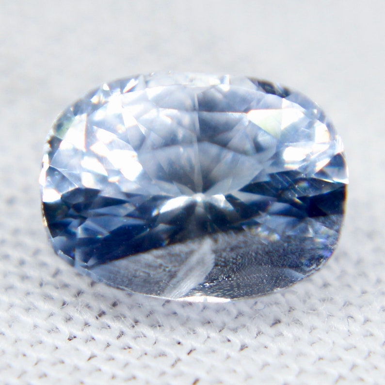 Natural Pale Blue Sapphire 7.77x5.86 mm 2.05 Carat Loose | Etsy