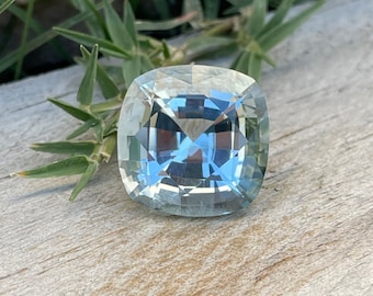 Natural Aquamarine | Square Cushion Cut | 13.86x13.85 mm | 10.88 Carat | Natural Aquamarine Rings | Engagement Rings | Aquamarine Jewellery
