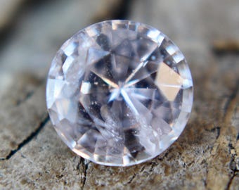 Natural White Sapphire | Round Cut | 7.76 mm | 1.97 Carat | Loose Colourless Sapphire | White Sapphire Ring | Sapphire Ring | Engagement