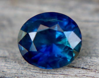 Natural Peacock Sapphire (Blue-Green) | Oval Cut | 1.05 Carat | Madagascar Origin