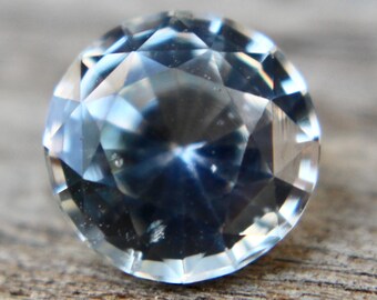 Natural White Sapphire | Round Cut | 1.29 Carat | 6.50 mm | Loose White Sapphire | Jewellery Design | Ring Setting | White Sapphire Ring