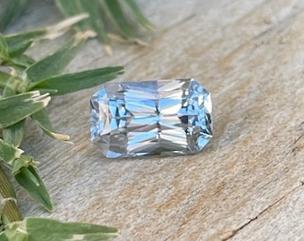 Natural White Sapphire With Slight Blue Hue | Emerald Cut | 1.45 Carat | 7.80x4.85 mm | Engagement Rings | Gemstones Jewellery | Sapphires