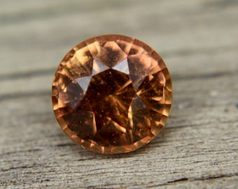Beautiful Natural Orangish Brown Sapphire | Round Cut |  6.84 mm | 1.88 Carat | Unheated Sapphire  | Engagement Rings | Sapphire Jewellery