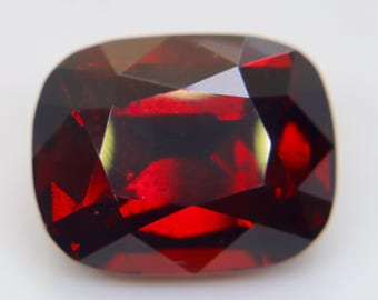Natural Ceylon Garnet 10.68 ct Cushion Cut, Untreated Deep Red Loose Gemstone, Sri Lanka Garnet for Statement Ring Pendant