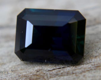 Australian Blue Green Sapphire | Emerald Cut | 8.10x6.10mm | 2.30 Carat | Engagement Rings | Wedding Band | Birthday Gift |natural Gemstone