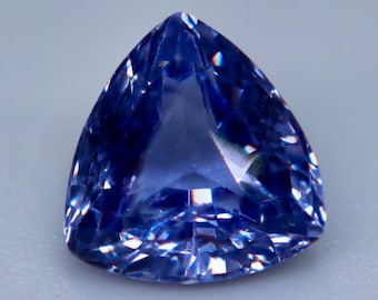 Natural Purple Sapphire 1.30 Ct Trillion Cut Ceylon Unheated Loose Gemstone for Engagement Ring Bespoke Jewelry
