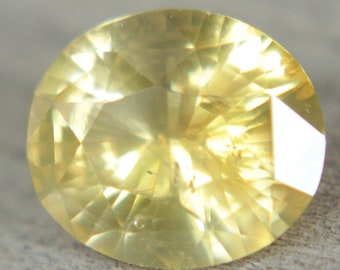 Natural Yellow Sapphire | Oval Cut | 7.67x6.65 mm | 1.38 Carat | Yellow Sapphire | Ceylon Sapphire | Engagement Ring | Unburnt Gemstones