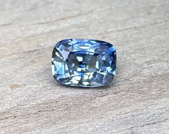 Natural Blue Yellow Sapphire | Bi Coloured Sapphire | 1.62 Carat | 7.50x5.60 mm | Cushion Cut | Jewellery Making