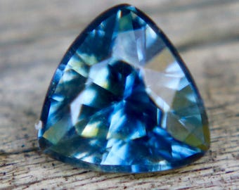 Natural Blue-Yellow Sapphire | Trillion Cut | 0.81 Carat | Ceylon Origin