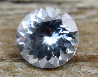 Natural White Sapphire | Round Cut | 1.04 Carat | 6 mm | Loose white Sapphire | engagement ring | wedding ring | Sapphire Rings