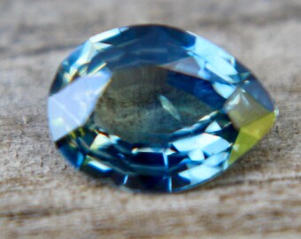 Natural Blue Green Sapphire | Pear Cut | 6.70x4.85 mm | 0.60 Carat | Loose Teal Sapphire | Ceylon Sapphire | Engagement Rings