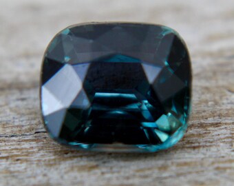 Natural Green Sapphire | Cushion Cut | 6.36x5.60 mm | 1.23 Carat | Forest Green Sapphire | Ceylon Sapphire | Engagement Ring | Unburnt Gems