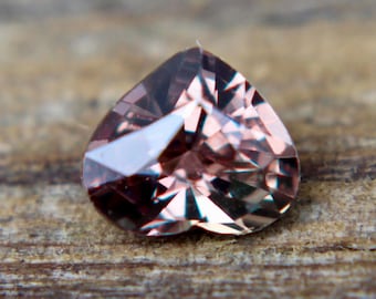 Natural Pinkish Brown Sapphire | Heart Cut | 5.90x5.20 mm | 0.83 Carat | Coloured Sapphire | Engagement Rings | Wedding | Jewellery Making