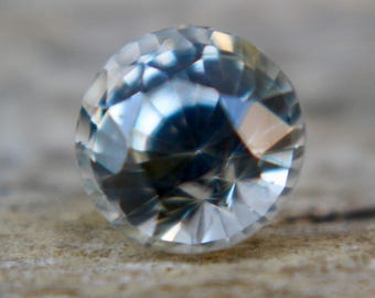 Natural White Sapphire | Round Cut | 5.77 mm | 1.21 Carat | Ethically Earth Sourced Genuine Gemstones | Jewellery Supplies