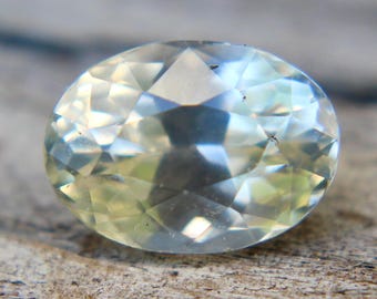 Loose Pale Yellow Sapphire | Oval Cut | 7.65x5.51 mm | 1.53 Carat | Ceylon Sapphire | Unheated | Untreated  Gemstones