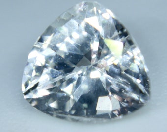 Natural White Sapphire | Trillion Cut | 5.85x5.50 mm | Unheated Untreated Sapphire | Clean Gemstones | Colourless Sapphire | Sapphire Ring