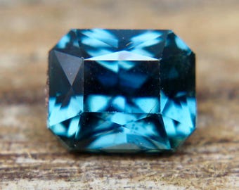 Natural Teal Sapphire | Octagonal Emerald Cut | 5.77x4.73 mm | 0.98 Carat | Loose Gemstone | Unset Unheated Sapphire | Sapphire