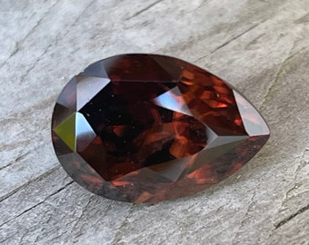 Natural Orangish Brown Zircon | Pear Cut | 8 Carat | 13.53x7.50 mm | No Treatments | Gemstones Pendants | Zircon Jewellery