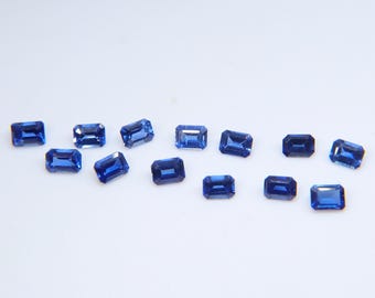 3.25ct Royal Blue Sapphire Parcel: Emerald Cut Ceylon Sapphires, VVS Clarity