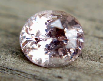 Natural Pale Pink Orange Sapphire  | Oval Cut | 8.04x7.13 mm | 2.39 Carat | Unheated Untreated Certified Sapphire | Engagement Ring