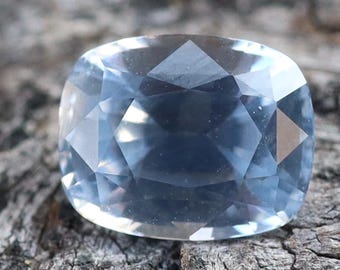Natural Pale Blue Sapphire | Round Cut | 1.56 Carat | 7x5.5 mm | Blue Sapphire | Jewellery Making Accessory Gemstones | Engagement Ring