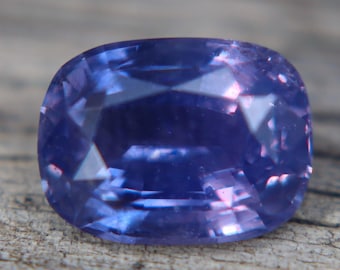 Natural Purple Sapphire 3.22 Ct Cushion Cut Ceylon Unheated Loose Sapphire Gemstone for Engagement Ring Jewelry Making