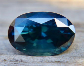 Natural Australian Sapphire 2.20ct Blue Green Oval VS Eye Clean Loose Gemstone Engagement Ring Stone