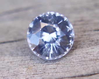 Natural White Sapphire | Round Cut | 2.15 Carat | 7.33 mm | Ceylon Sapphire | Gemstones For  Beautiful Jewellery Making Projects Crystals