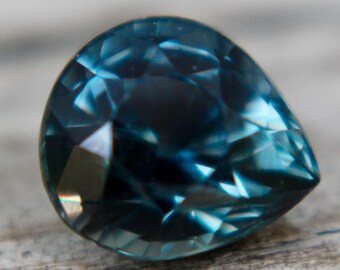 Natural Teal Sapphire | Pear Cut | 1.09 Carat | 6.32x5.52 mm | Teal Green Sapphire Ring | Engagement Ring | Earth Mined Sapphire Ring