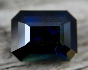 Australian Blue Green Sapphire | Emerald Cut | 9.90x7.80 mm | 4.40 Carat | Engagement Ring | Wedding Band | Birthday Gift | natural Gemstone