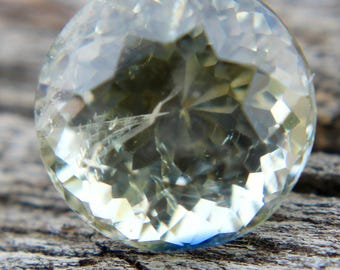 Natural Pale Yellow Sapphire Slight Blue | Round Cut | 2.23 Carat | 6.97 mm | Unheated Sapphire | Ceylon Sapphire | Engagement Ring